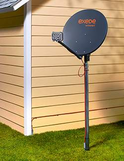 FIGURE 2.  Acceptable pole mounted dish antenna